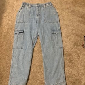 Pacsun Elastic Waistband Cargo Jeans